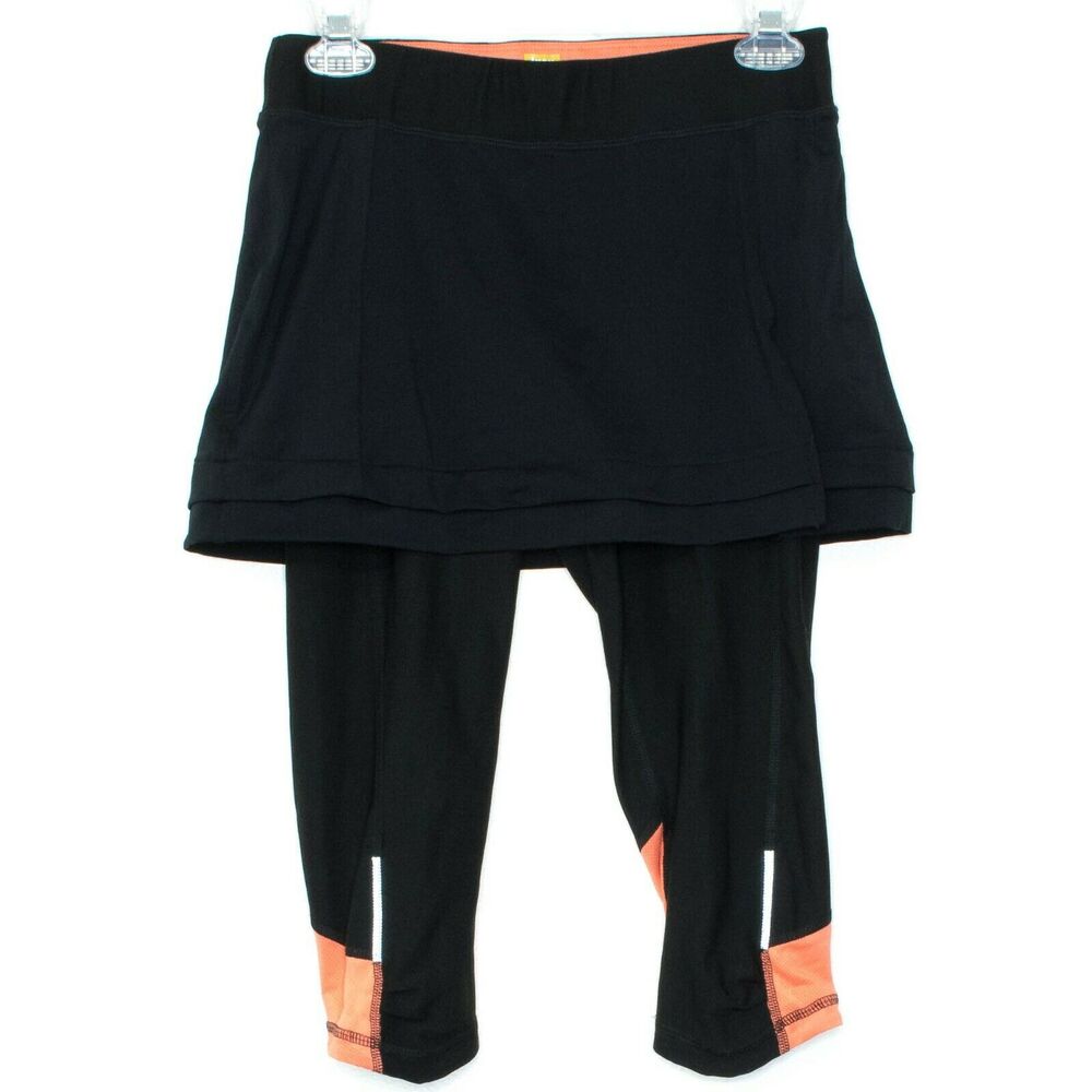 Lucy Womens Legging Cropped Skirt Black XS A2